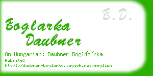 boglarka daubner business card